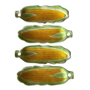 Vintage Mid Century Corn on the Cob Dishes - Set of 4